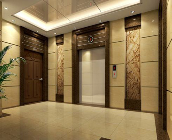 用格林雅防火板裝修的保利花園電梯間 用格林雅防火板裝修的保利花園電梯間